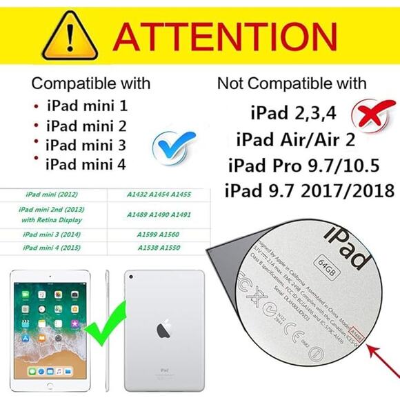 iPad Mini Case, iPad Mini 2 Case, iPad Mini 4 Case for Kids, Purple - Picture 6 of 6